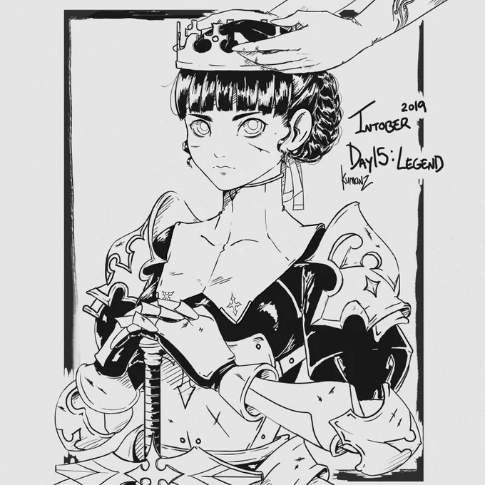 #inktoberday15 :LEGEND. A princess becomes a monster slaying champion ?
♡
#inktober #inktober2019 #sketch 