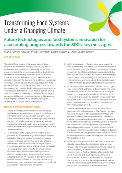 CIMMYT's tweet photo. Just launched at #FoodPrize19 #BorlaugDialogue: New pub on next-generation technologies for food systems innovation in the face of climate change: https://t.co/LTJ1tYiQKr 

#TransformAgTech @bramaccimmyt @dosorioCANNL @CSIRO @Bayer4Crops @CIPotato @CIAT_ @CGIARclimate https://t.co/rV769TdQi7