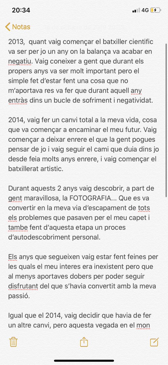 ToniPerello_'s tweet photo. Bueno, durant el viatge que estic fent, estic aprenguent moltes coses, a escoltarme, a escoltar els altres i a viure. Aqui abaix, he escrit i publicat per primera vegada les coses que han passat per el meu cap fins arribar aqui on som ara, esper que alomillor ajudin a colcu. https://t.co/mj7GXOdf0A