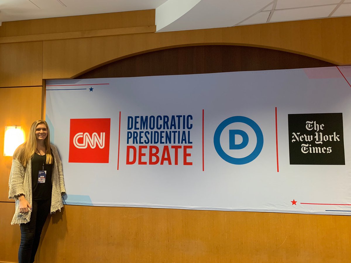 Ott_Wbasketball's tweet photo. Bryn Mangold has spent the past week helping prepare for the debate tonight at Otterbein. 

Bryn, a Public Relations and Sports Management Major, has worked with various PR teams, set up media rooms, and was a stand in for the audience to help the production team. #OnlyOtterbein https://t.co/G0CsceAJyd
