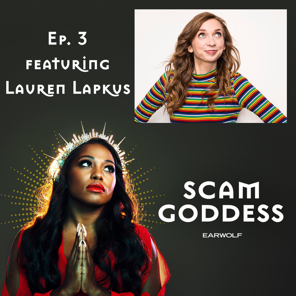 earwolf's tweet photo. This week on @ScamGoddessPod, @DivaLaci is joined by actress, director, & podcaster @laurenlapkus to cover the Hollywood scam artist/master impressionist who lured unsuspecting professionals halfway around the world before leaving them high and dry. https://t.co/yFFj732CmA https://t.co/yRXuZ5kbgl