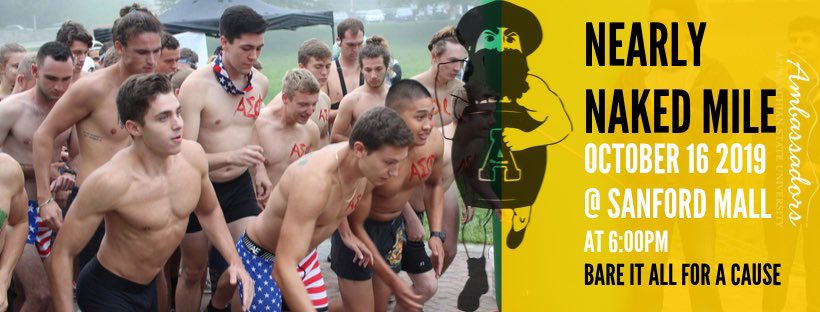 AppAmbassadors's tweet photo. We know App is ranked #24 in the nation, but what’s yours? Find out if you can ‘bare’ it all TOMORROW at 6 p.m. at Sanford Mall. Bring #2 items of winter clothing and you’re all set! 🏃🏿♂️💨🏃🏼♀️💨 #rankappstate #NNM #WhyWeAMB https://t.co/3dbfMamUko