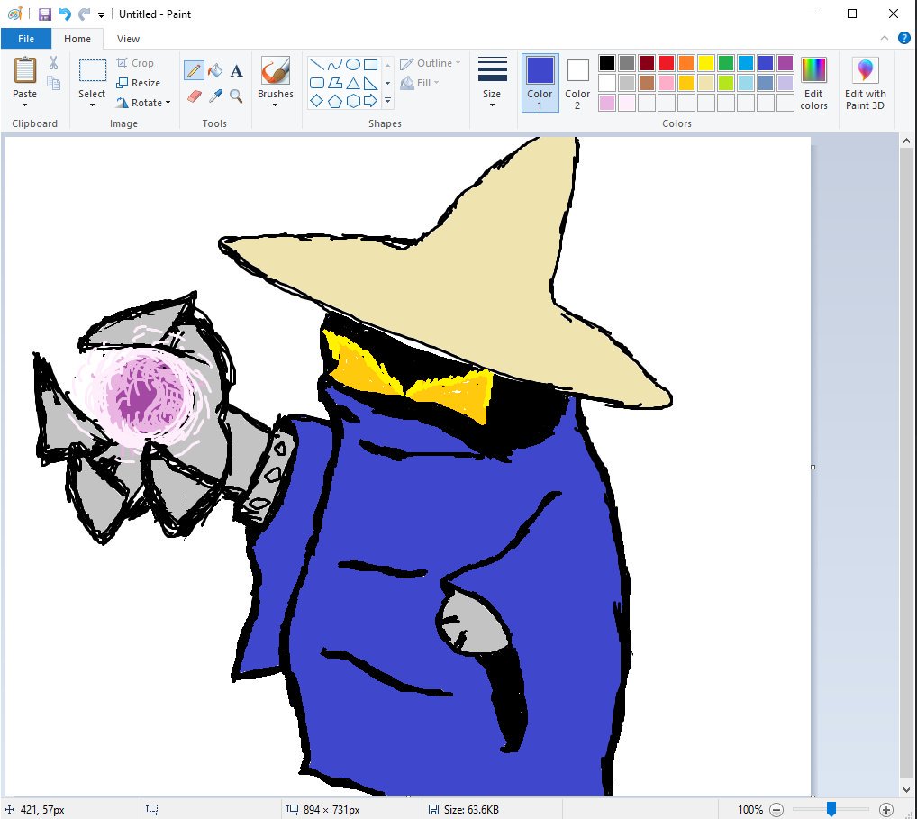 Klade1's tweet photo. @RiotZephyreal I've liked veigar since the beta, i think because he looked like a classic ff black mage.
 Here it is, best FF black mage Veigar. 😅 ( proof made in paint) 
 LAS / Klade https://t.co/rOywsHguzn