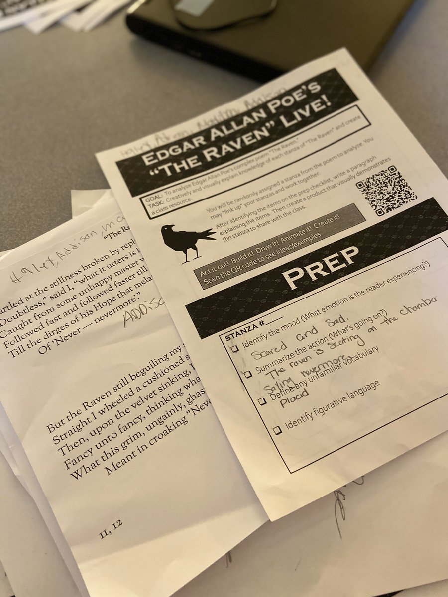 MrsCollier_525's tweet image. Analyzing “The Raven” and creating a visual for each stanza to share w/ the class.  #FireReadingDragons #ReadWriteCreate #innovate2021 #knowledgeandcreativitypillar