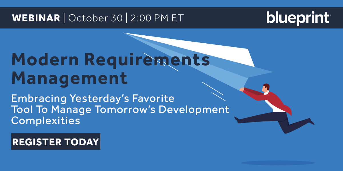 blueprintsys's tweet photo. Register for our upcoming webinar where we'll answer the question: Do requirements management tools have a place in Agile environments? (Hint, we think the answer is yes). Learn more: https://t.co/4mL8FKIQiX https://t.co/9ainOZPiVt