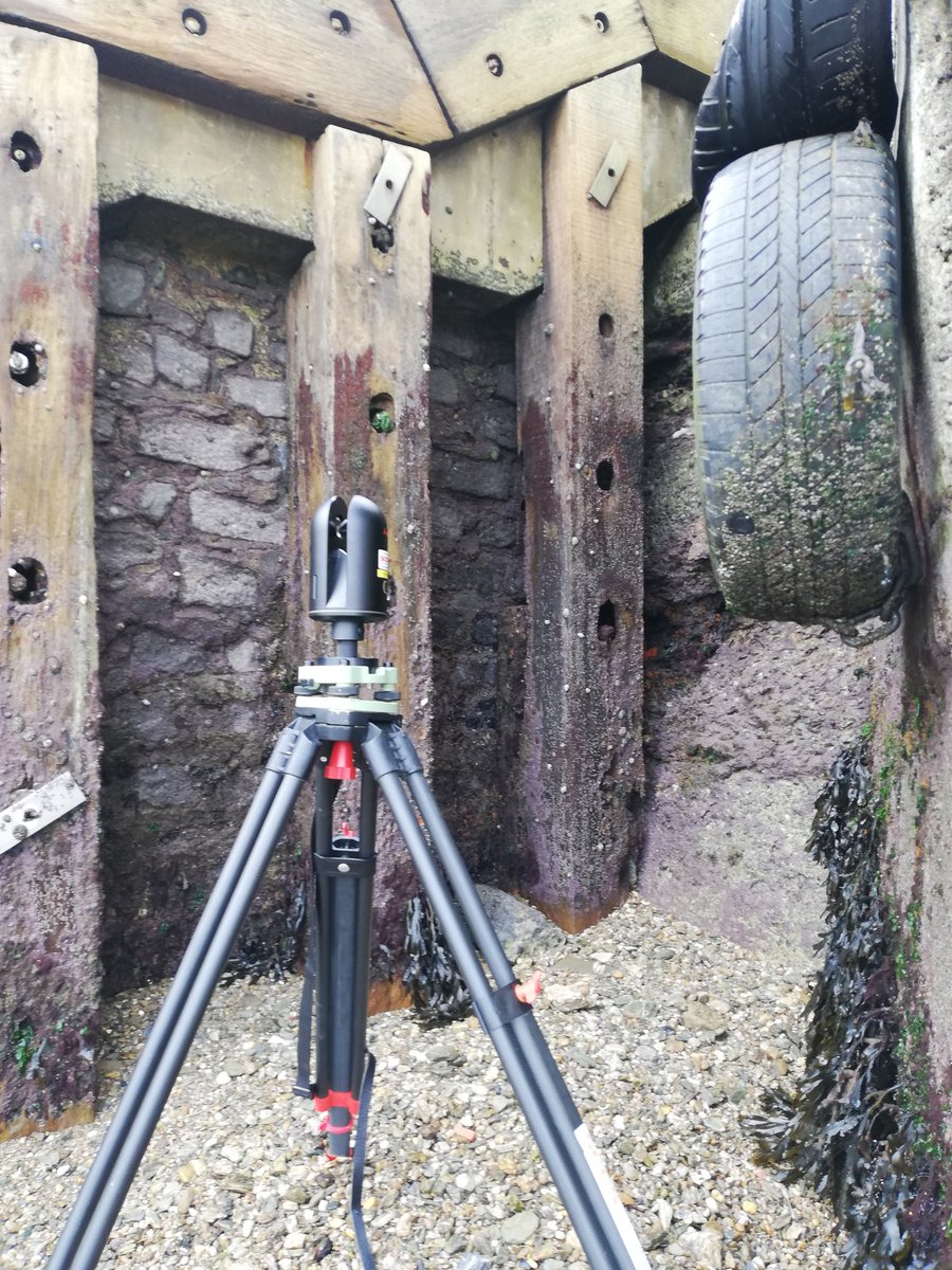 Some interesting setups in <a href="/Salcombe/">Salcombe</a> for the ferry jetty wall #inspectionsurvey , thanks to @MatthewPMiles for his assistance