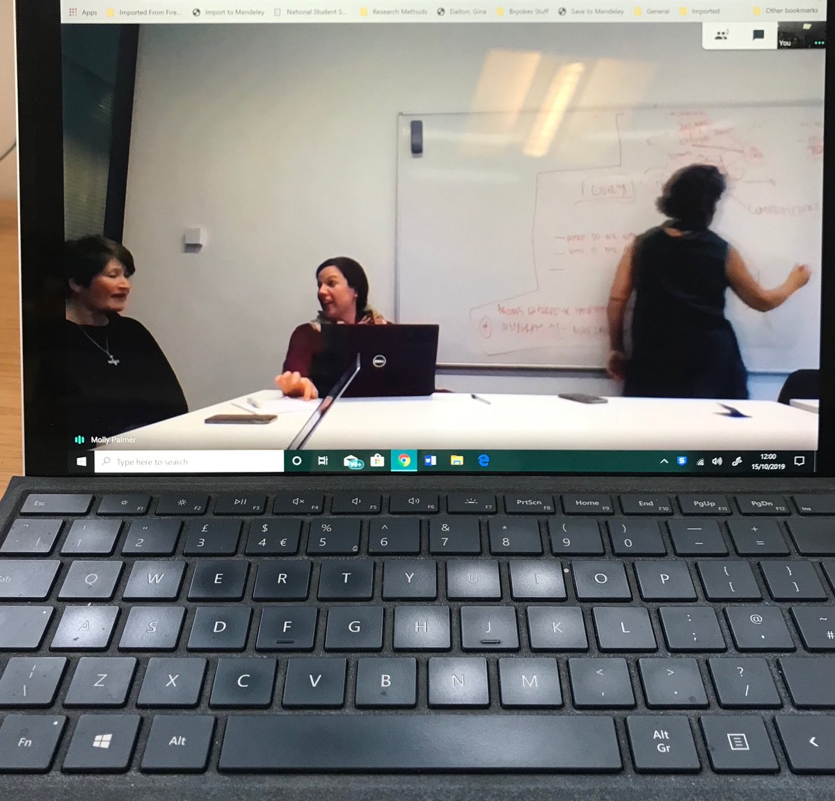 GeorginaDalton's tweet photo. Very productive Hangout Meeting with colleagues today on ideas for developing the #makingthinking season of events @oxford_brookes #IGTV #podcasts #workingwithstudents https://t.co/5iD7RGYnRM