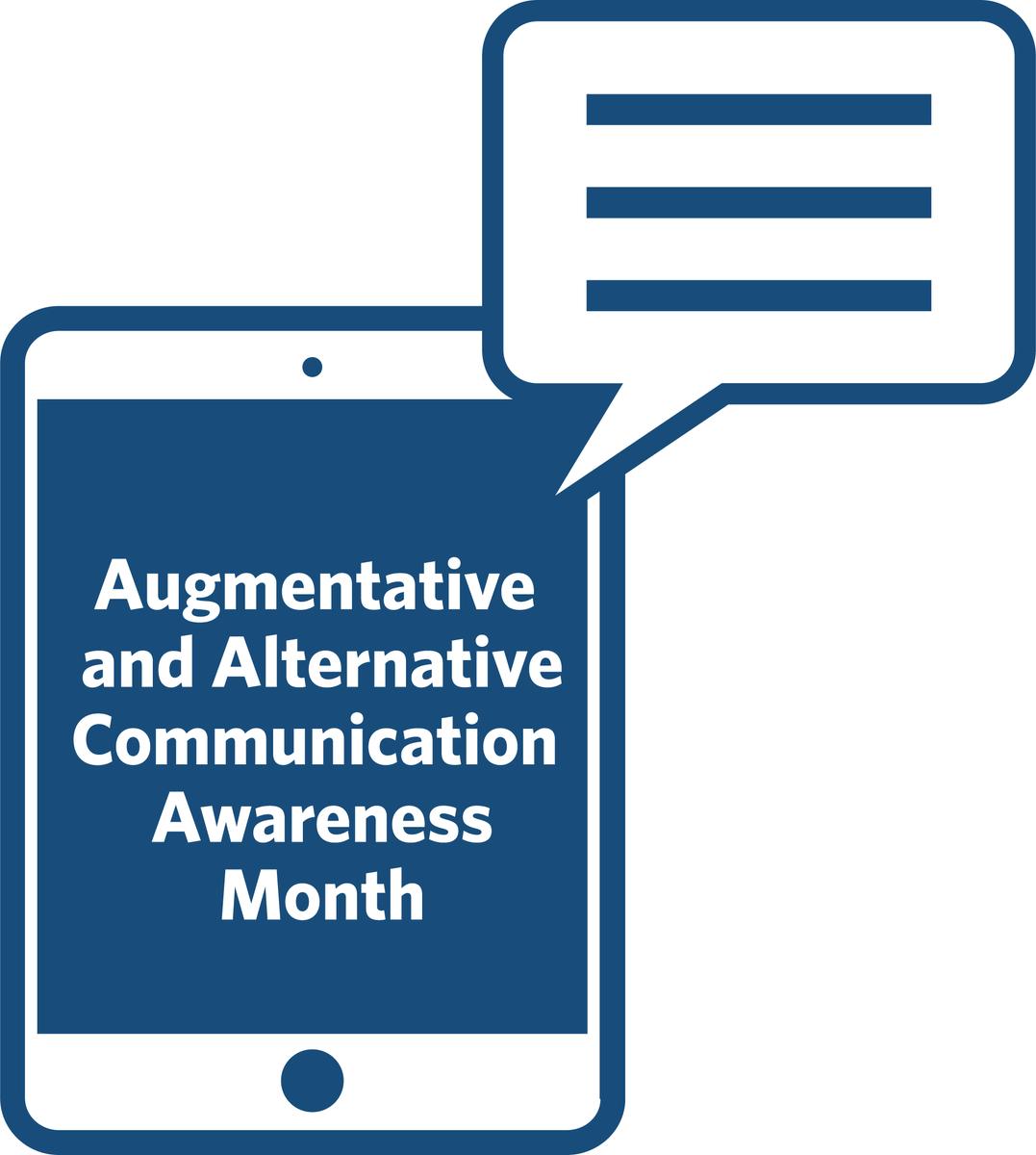 October is Alternative and Augmentative Communication Awareness (#AAC) Month! Many people with #disabilities use other forms of communication than talking to get their point across. 

#AACAwareness #Communication #a11y #AssistiveTechnology