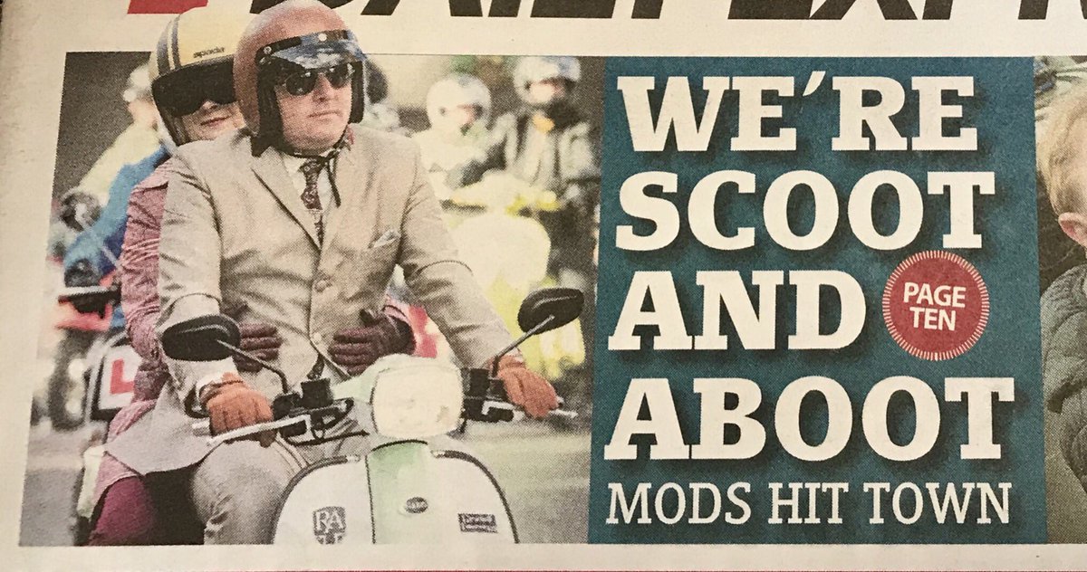 LNPPromotions's tweet photo. Pleased to let you know #Paisley #Vespa #ScooterClub & generous people attending helped raise ยฃ960 for @Rcarers at @paisleyis sponsored #ModStuff on Saturday
Wonderful effort ๐ thank you everyone.
Hereโs todayโs @PDEofficial with news https://t.co/bjImOIZqKn