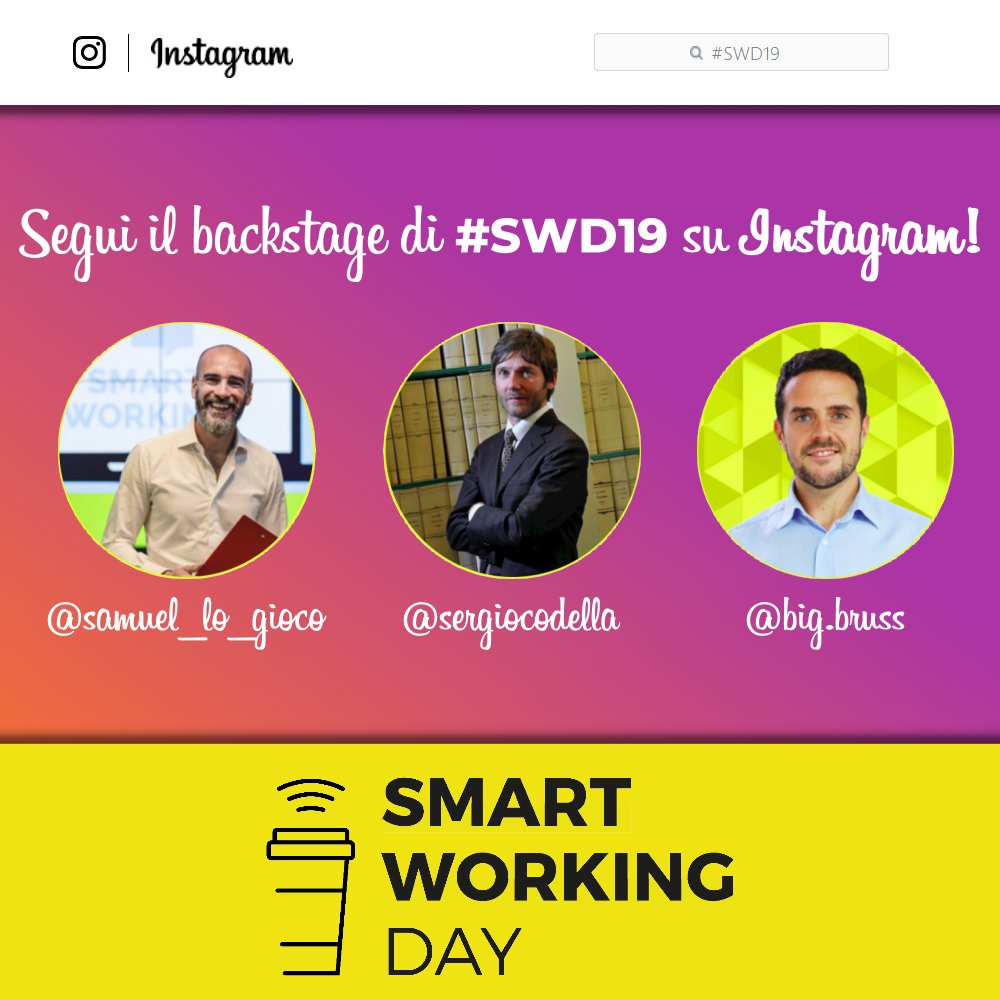 smartworkingday's tweet image. [MANCANO DAVVERO POCHE ORE A #SWD19 MILANO]

Segui le Instagram Stories dei protagonisti 
@big.bruss 
@sergiocodella  
@samuel_lo_gioco 
per sbirciare il backstage della conferenza più SMART d'Italia!  😍