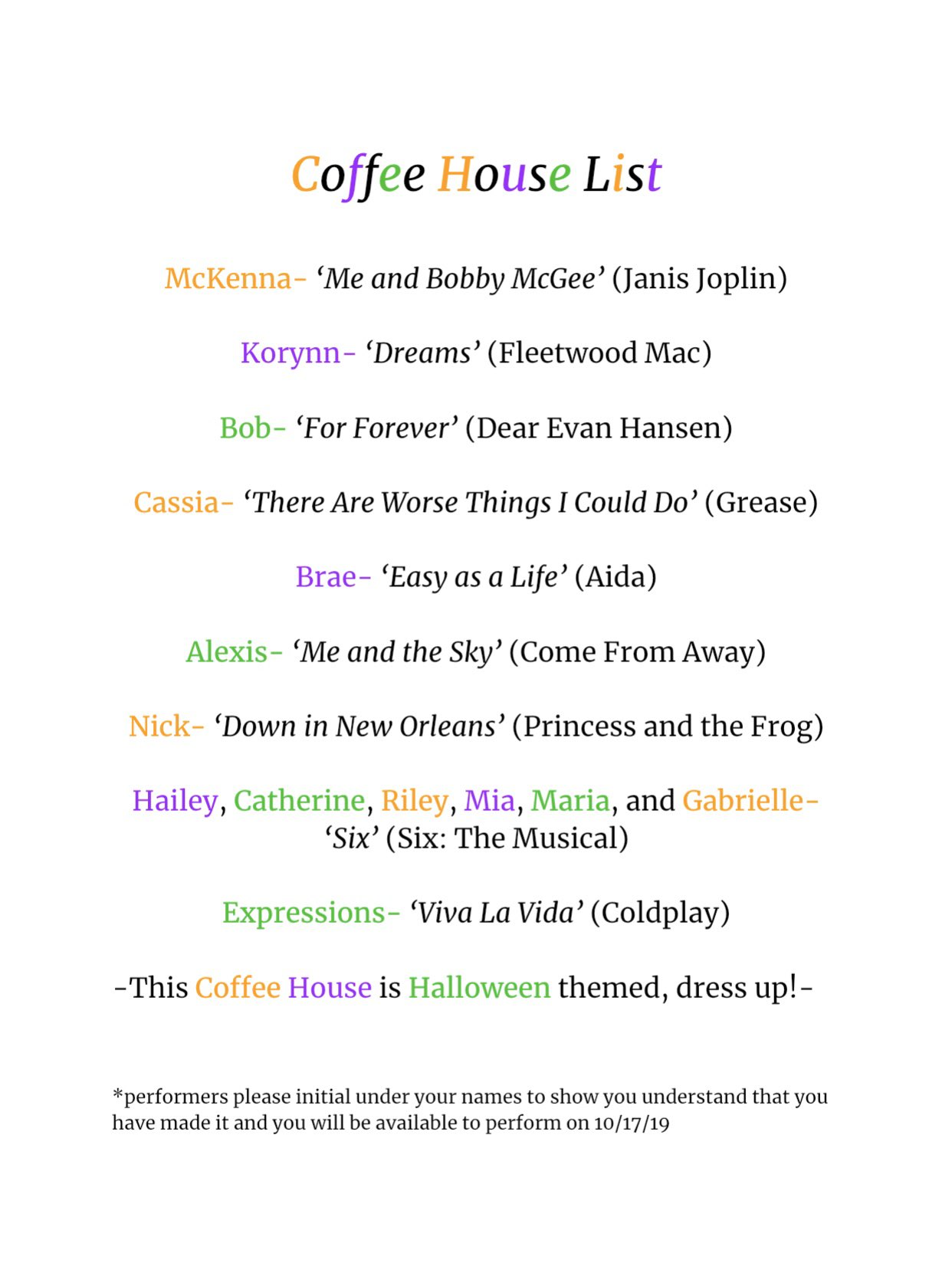 Taylor Playmakers On Twitter Halloween Coffee House Ft Taylor Expressions Mustang Maestro