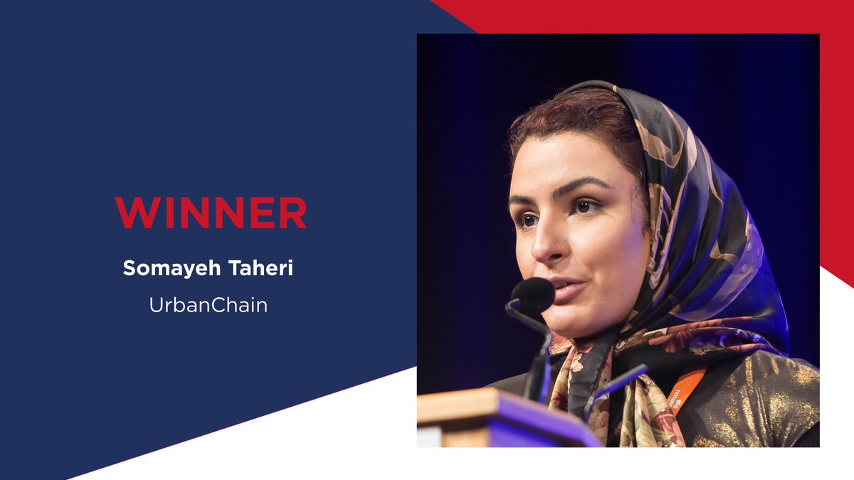 EntrepreneursGB's tweet photo. Our 2019 #GBEAManchester Disruptor of the Year goes to… Somayeh Taheri of @UrbanChain_ 🔐What a fantastic business! #GBEA https://t.co/7M7I5m00W7