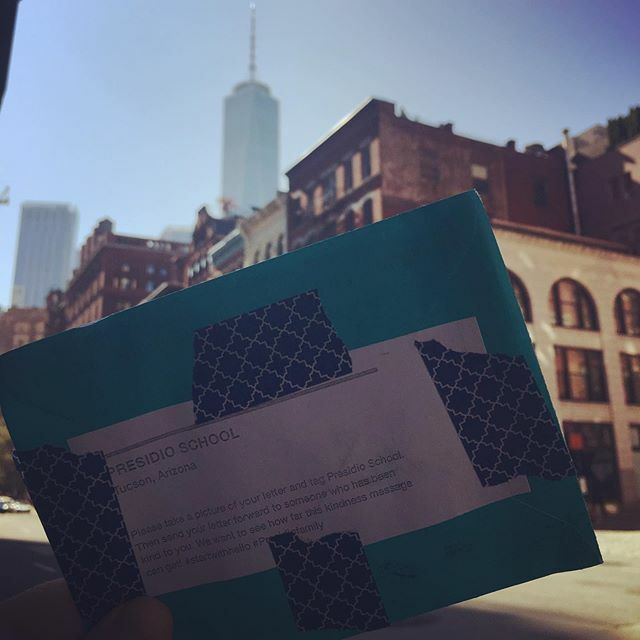 PresidioSchool's tweet photo. A Hello Week Kindness Card made it to NYC this past week! Please take a picture of your kindness card, tag @presidioschool, and use these hashtags - #Startwithhello  #PresidioFamily .
.
.
.
.
.
.
.
.
.
#sandyhookpromise #endsocialissolation #hello #bekin… https://t.co/JbwL5Ms343 https://t.co/giTza3Ol4O