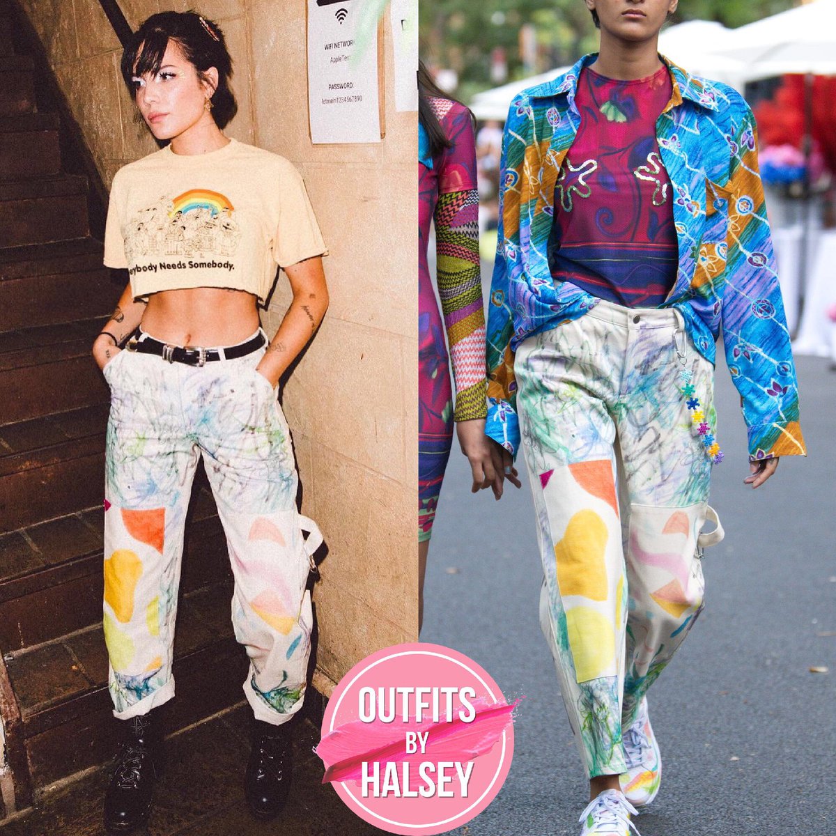 Halsey also wore a pair of. 