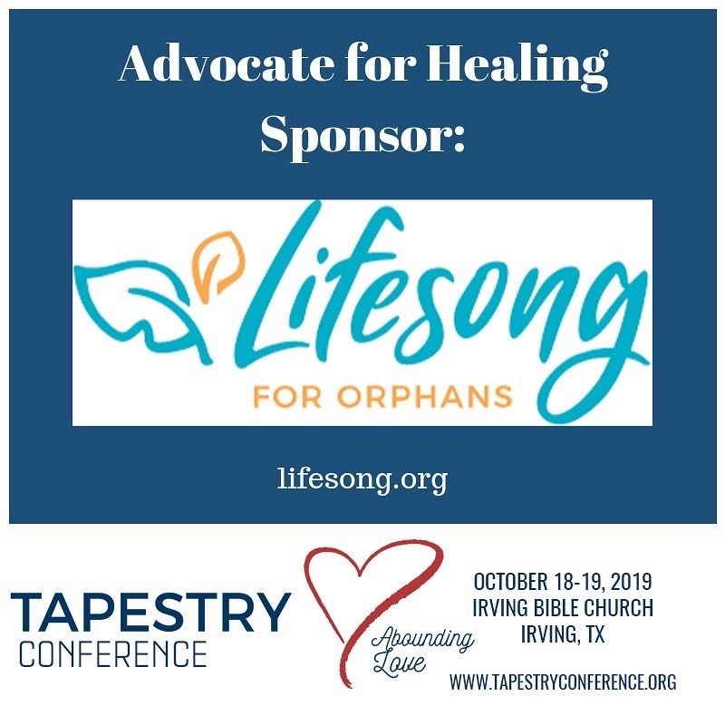 TapestryFamily's tweet photo. We are thrilled to have Lifesong for Orphans as a sponsor of this year’s Tapestry Conference! Lifesong cares for orphans and vulnerable children in so many ways!
There is still time to register for this year’s conference! https://t.co/W64eduUYPv #AboundingLove #TapCon19 https://t.co/WQqL6PrZ1D