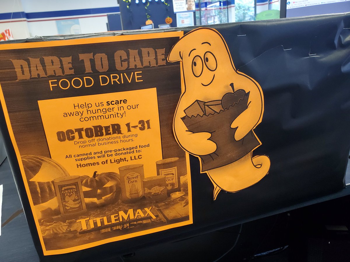 It’s spooky season! Don’t forget to post your spookiest Dare to Care Food Drive decorations for a chance to be featured on our page! #DareToCare #TMXCares
