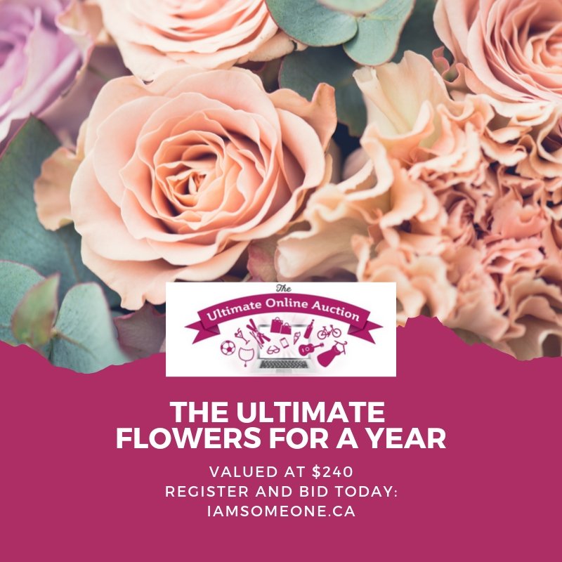 I am Someone Online Auction Prize Package Feature:

*THE ULTIMATE FLOWERS FOR A YEAR*
Everyone LOVES flowers! Surprise that special someone in your life, treat your mom, your boss or even yourself! Receive a beautiful bouquet of flowers from Fran's Flo ... bit.ly/2OvOi0R