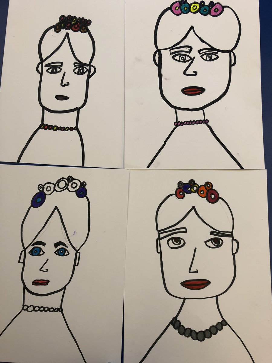 jim_les4's tweet photo. Working on our Frida drawings! Way to go 3rd grade! #LockartLeading #BBEmasterbuilders #LoveMyLisd #Lockhartisd #fridakahloart https://t.co/LJ1HcYJ2zc