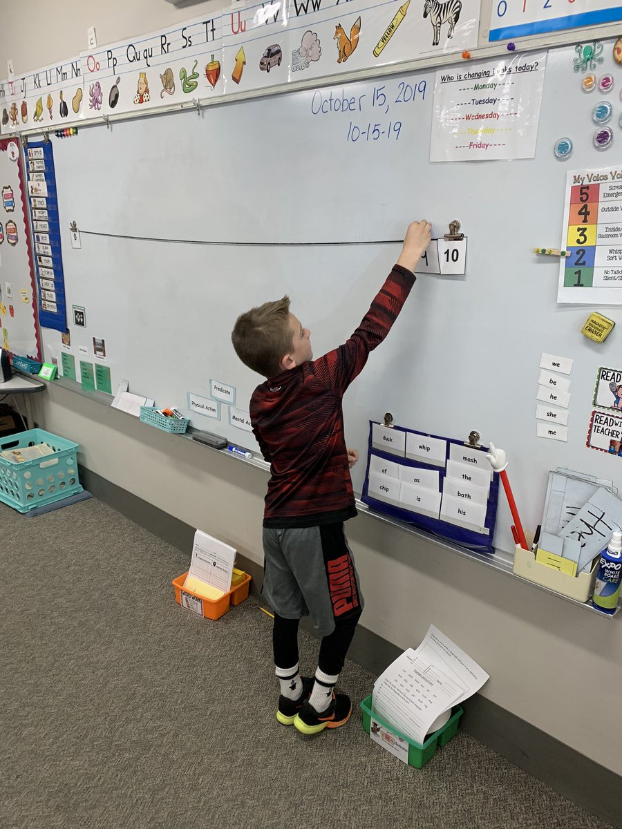 MrsPozner's tweet photo. Students building their number sense with the clothesline routine and through games. #kellerkids #firstgradeMathematicians https://t.co/fzYTBPpnMo