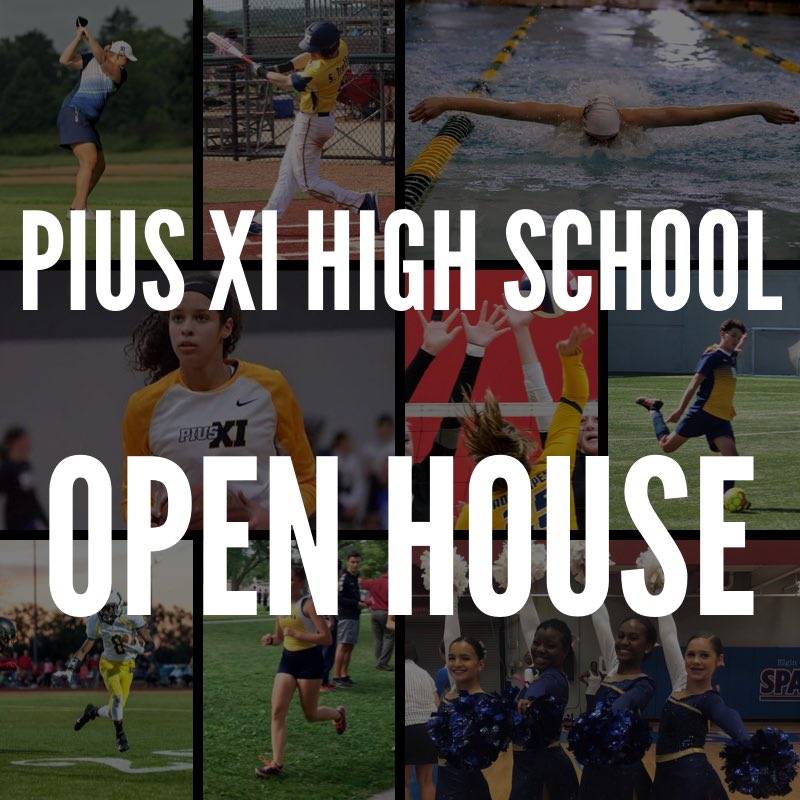 PXI_Athletics's tweet photo. Pius XI Catholic High School Open House Tonight!!!! 5pm-8pm. Come visit us. #gopopes. @PiusXIHigh @XIBoysSoccer @PiusFootball @piusxicc @PiusXIBaseball @XiPius @piusxipoms @XiTrack @PiusXIswim @PiusXIBoysGolf https://t.co/3i758Itr0A