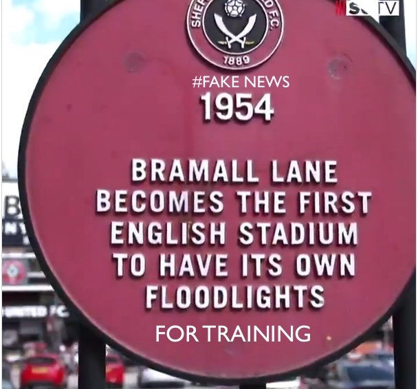 Dunsbyowl's tweet photo. Saw this on on a little video earlier - was unaware of this "claim to fame' by #Sheffield's junior Professional team - fixed it for them #strangerstothetruth https://t.co/p11G2Wki6N
