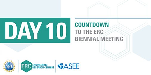 Check out the agenda for the meeting at  ercbiennial.asee.org/program/ <a href="/NSF/">U.S. National Science Foundation</a>  #NSFERC #SciComm #Countdown #PerfectPitch