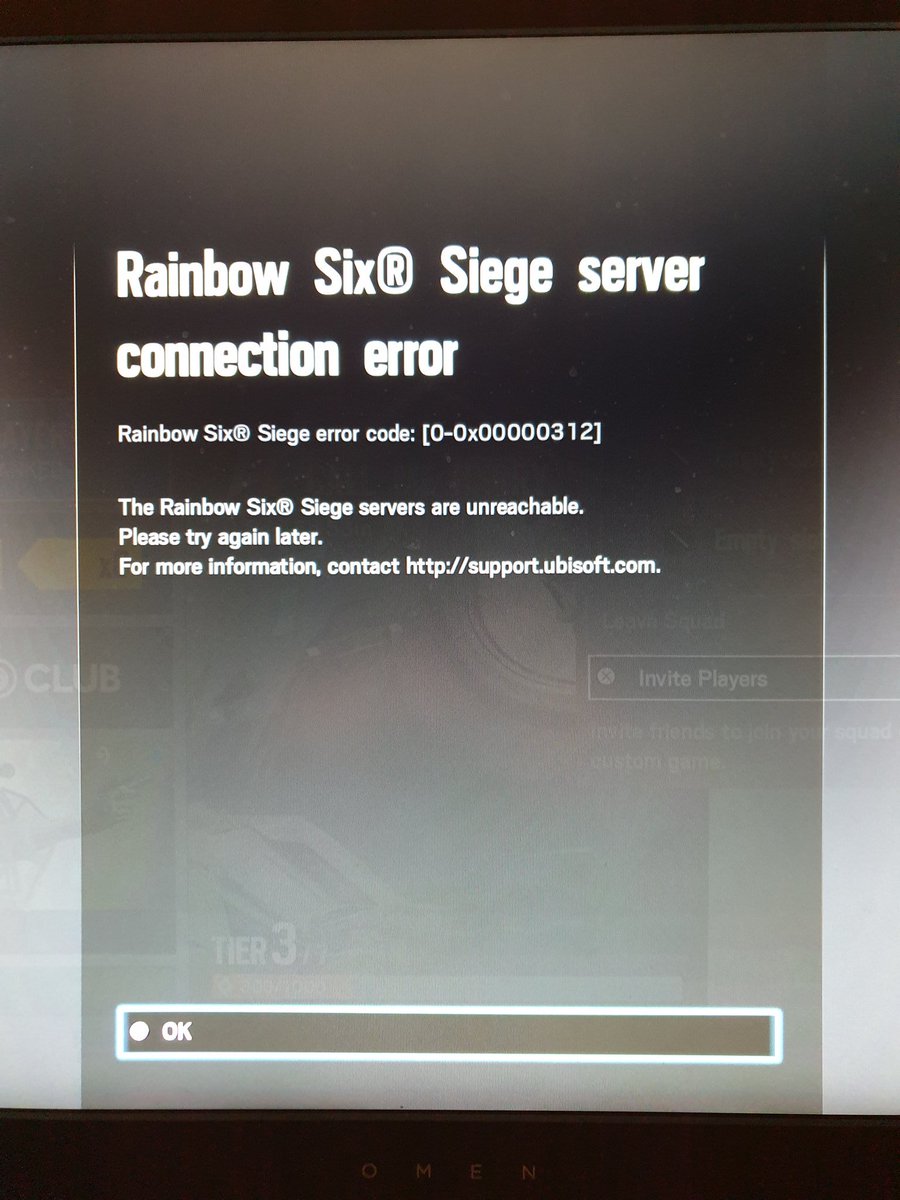Rainbow Six Siege On Twitter For That Error Code Please See