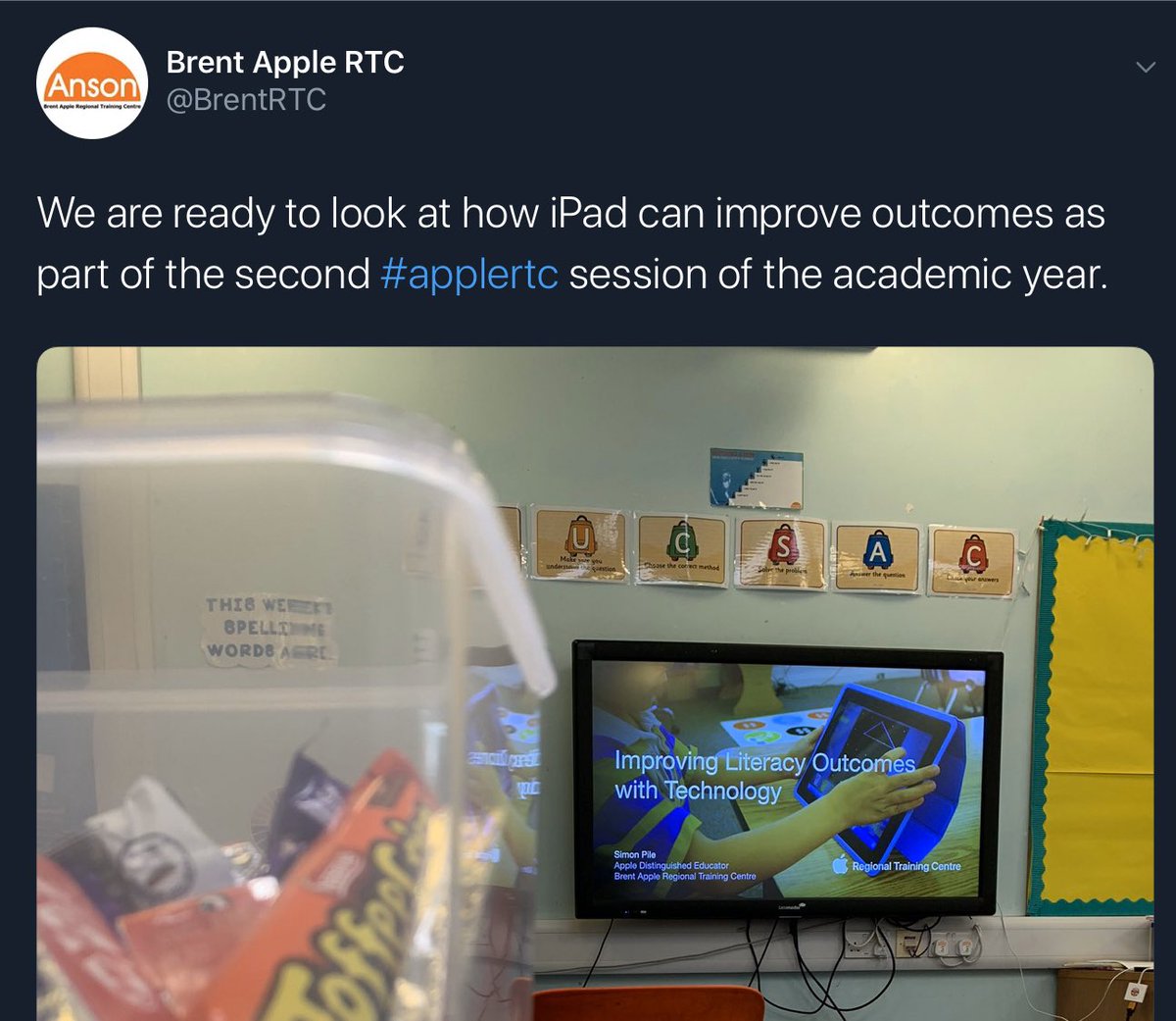 Busy day today for #AppleRTC workshops across 🇬🇧 🇮🇪 

Lots of upcoming workshops here to learn how to use Apple technology in the classroom: rtceducationevents.com

#AppleEDUchat #SLTchat #PrimaryRocks #ukedchat <a href="/RTCGreenwich/">Greenwich Apple RTC</a> <a href="/CedarLodgeRTC/">Cedar Lodge RTC</a> <a href="/CambsAppleRTC/">Cambridgeshire Apple RTC</a> <a href="/BrentRTC/">Brent Apple RTC</a>