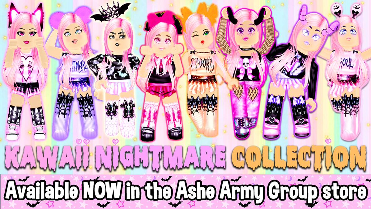 Leah Ashe On Twitter Hello Everyone I M So Excited To Tell You All The Ashe Army Kawaii Nightmare Halloween Collection Is Officially Out Each Piece Is 5 Robux And It S - leah ashe robux code