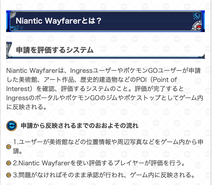 ポケモンgo攻略 Gamewith على تويتر ユーザーがポータル申請やポケストップ申請をゲーム内から行った際に評価するシステム Niantic Wayfarer についてまとめました 現在日本国内ではポケストップを申請することができないため 大きな影響はありません 何か動きが