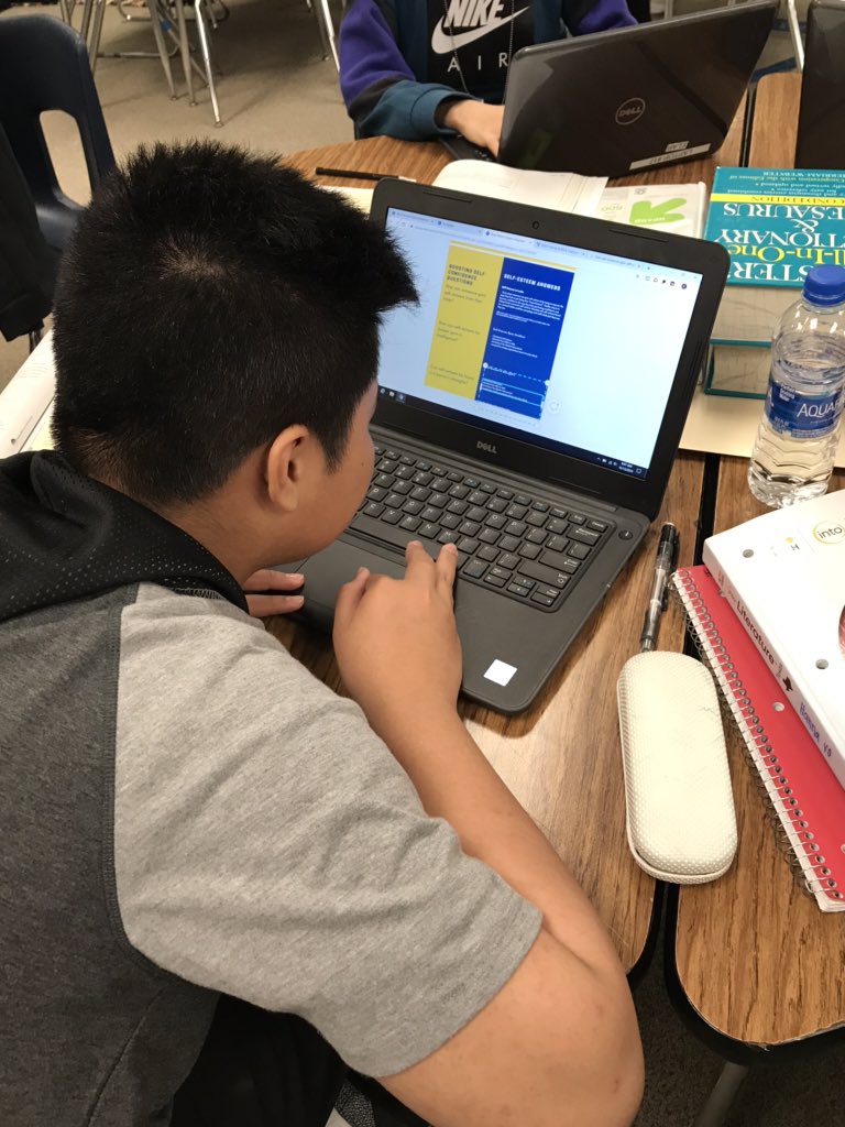 EscamillaTweets's tweet photo. Students generated their own research questions and searched for information regarding ways to boost self-esteem. They then created infographics through Canva! #TechTuesday @canva https://t.co/57anRdu3m0