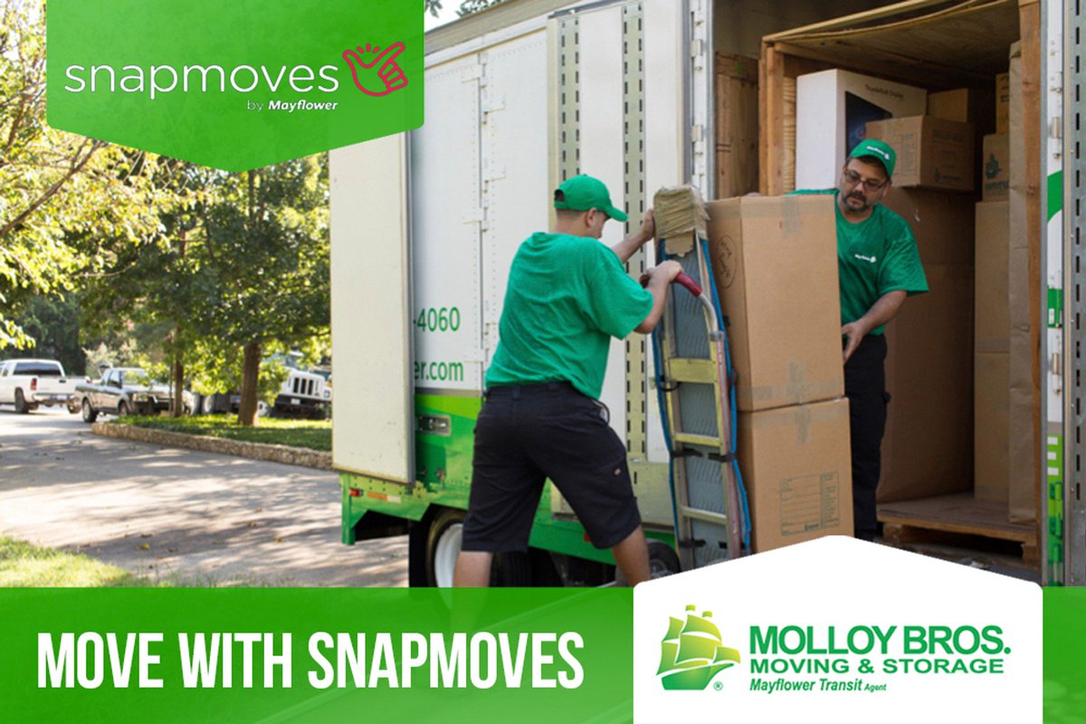MolloyBros's tweet image. When moving small, you shouldn't have to pay for what you don't need. With Snapmoves, get guaranteed moving dates built around your schedule, and only pay for the space you use! Plus get $10,000 built-in value protection. #Moving should be a snap, and with #Snapmoves, now it is!