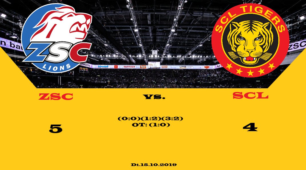 SclFanpage's tweet photo. Die SCL Tigers starteten mit sehr viel Motivation in das Match gegen die ZSC Lions und konnten bis zur Spielmitte mit 0:2 in Führung gehen. Kurz darauf sank die Disziplin und man fing an, Fehler zu machen. Am Ende verloren die Langnauer in der Verlängerung sogar mit 5:4. https://t.co/KyDHseG46w