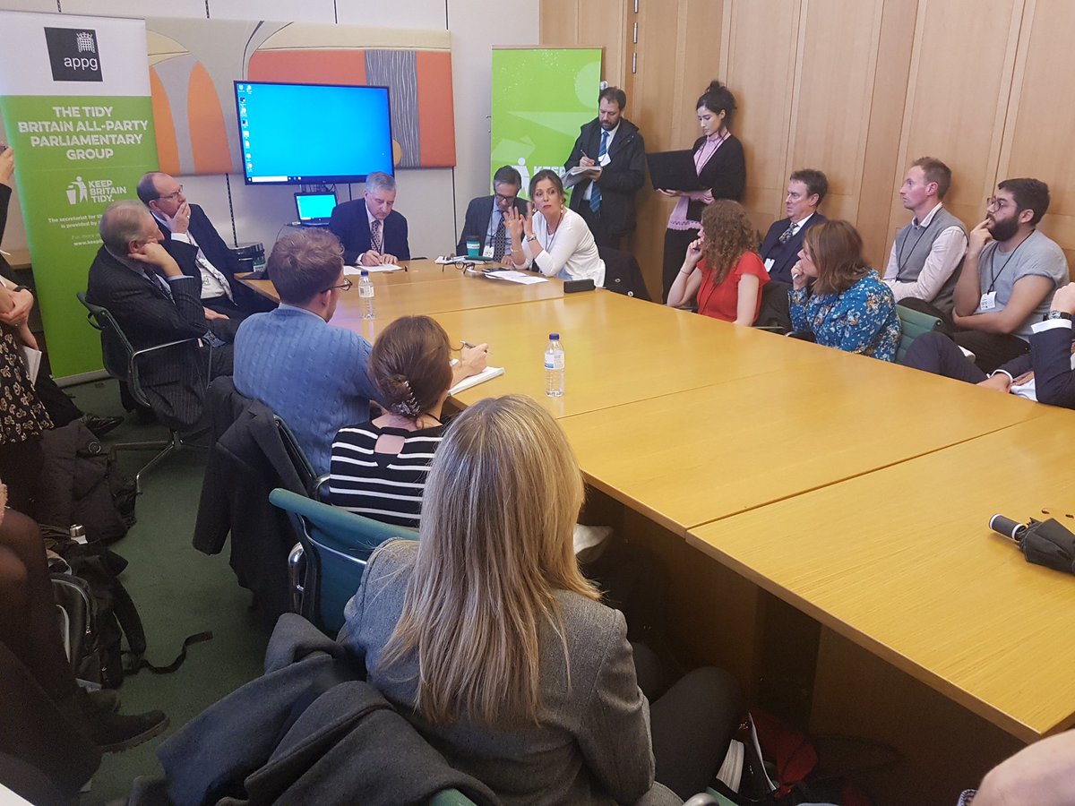 RichMcToffee's tweet photo. At the @KeepBritainTidy APPG tonight @aogdennewton outlines how we must go faster with measures such as #cupcharge and #depositreturn to make a real difference to litter and our environment at a time of #ClimateEmergency https://t.co/6lrcq8znGv