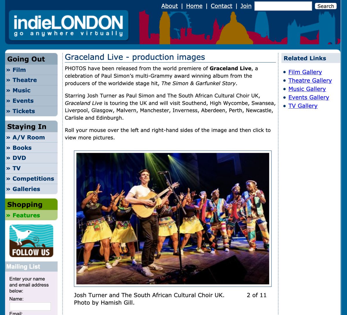 Kevin Wilson 💙 (@kevinwilsonpr) on Twitter photo PHOTO FLASH Check out the 11 high res images from the world premiere of GRACELAND LIVE, now on UK tour, starring US Youtube guitar sensation Josh Turner and The South African Cultural Choir UK on <a href="/indielondon/">Indielondon</a> indielondon.co.uk/gallery/gracel… PHOTO FLASH Check out the 11 high res images from the world premiere of GRACELAND LIVE, now on UK tour, starring US Youtube guitar sensation Josh Turner and The South African Cultural Choir UK on <a href="/indielondon/">Indielondon</a> indielondon.co.uk/gallery/gracel…