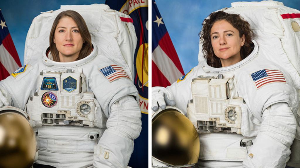 TheSpaceGal's tweet image. The FIRST all-female spacewalk is scheduled for this Thursday (or Friday).

@Astro_Christina @Astro_Jessica will conduct a ~6.5 hr spacewalk for ISS maintenance.

Still pretty wild that this first hasn't happened before now.