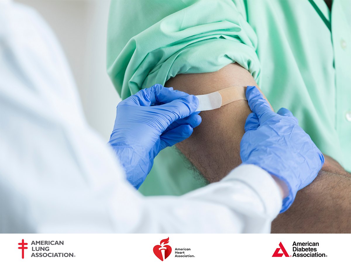 AmDiabetesAssn's tweet photo. We are proud to collaborate with the @American_Heart
and @LungAssociation to alert those living with a chronic disease about the importance of the #flu vaccination: https://t.co/Jzkg4zhPxb https://t.co/zSiilhFHDZ