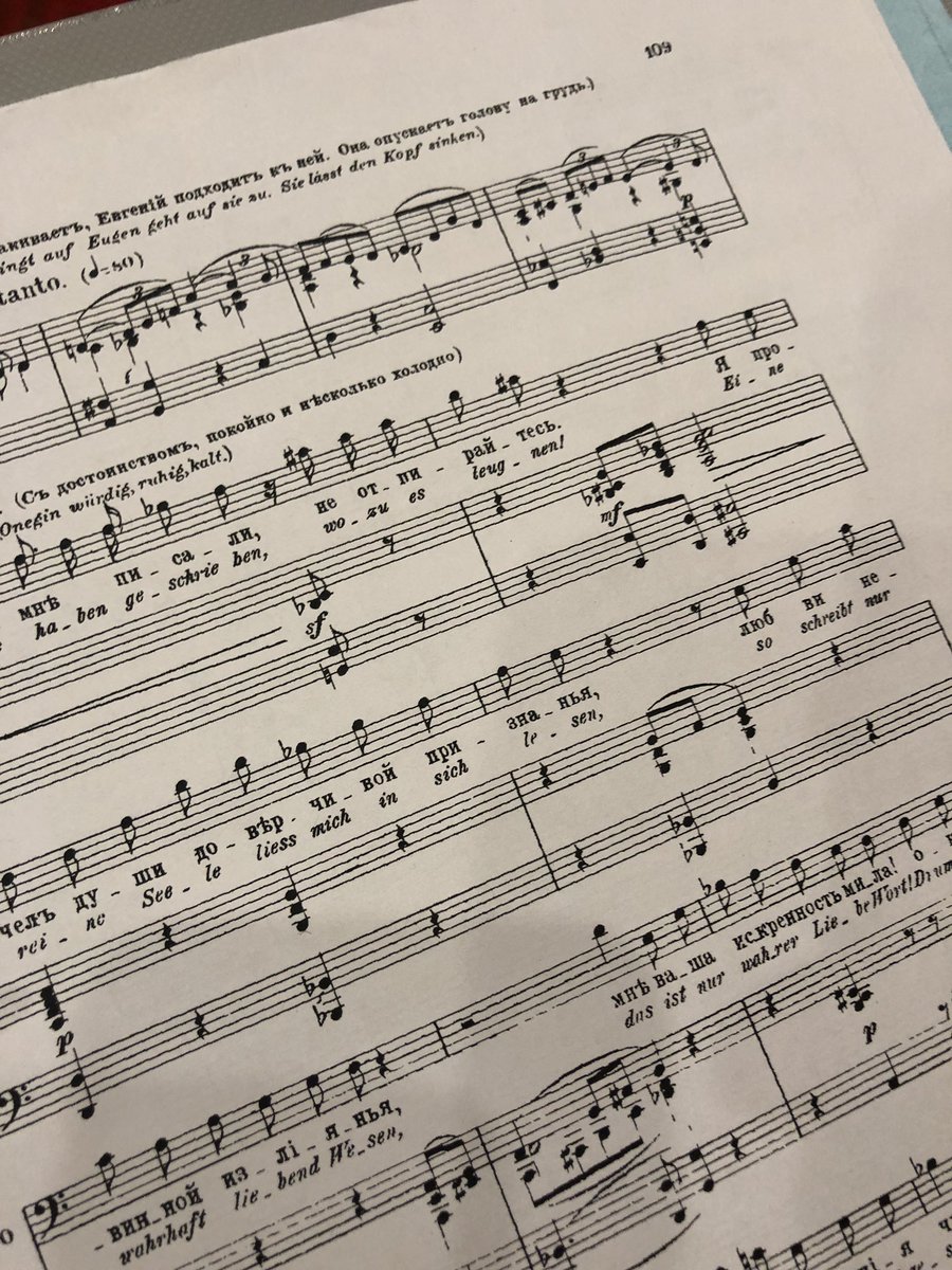 rayebarb's tweet photo. Learning Russian aria from Eugene Onegin for my opera acting class. Just going kind by line, syllable by syllable. https://t.co/572Z2vXunZ