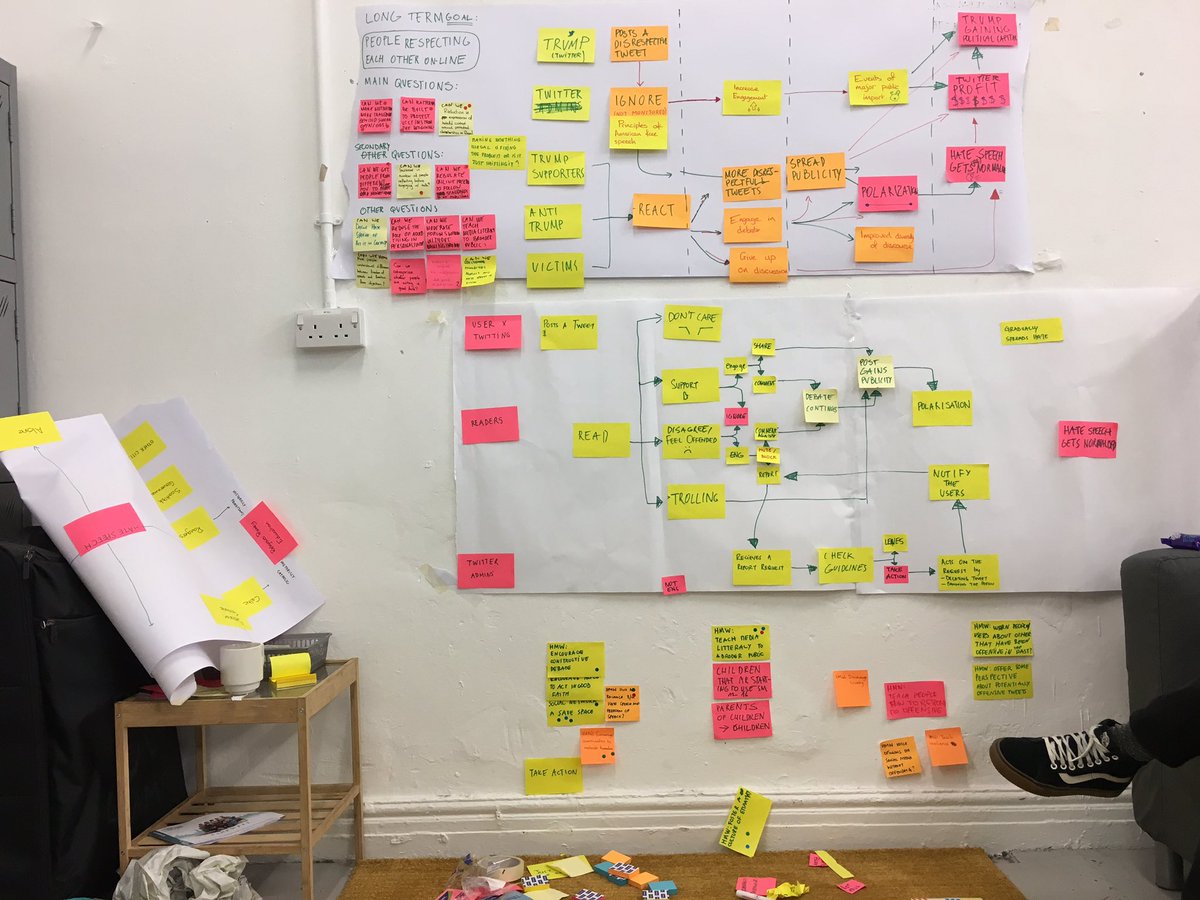 Zain517's tweet photo. After an intense โDay Twoโ of #GSAsprint, we have finalized the project focus and working towards producing ideas for it by going for Crazy 8s and storyboarding! Wish us luck!
#SprintIsNotEasy #MediaLiteracy #RespectEachOtherOnline https://t.co/W2zbu1zObH