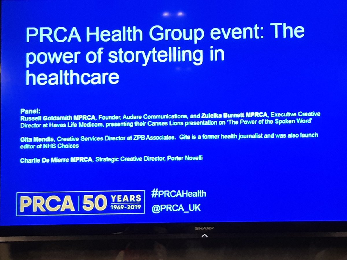 Illuminating sessions on #storytelling and #podcasting at @PRCA_UK #PRCAHealth event in London with @RussGoldsmith #gitamendes #charliedemierre