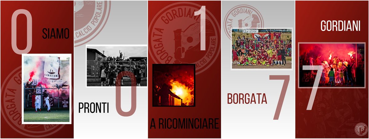 Stagione 2019/2020

Il 20 ottobre si torna in campo con l'inizio della nuova stagione (terza categoria, girone A di Roma), pronti a mietere sul campo i frutti seminati in questo ultimo anno.

#borgatagordiani #calciopopolare #romaest
"Un Sogno nato da ste Strade"