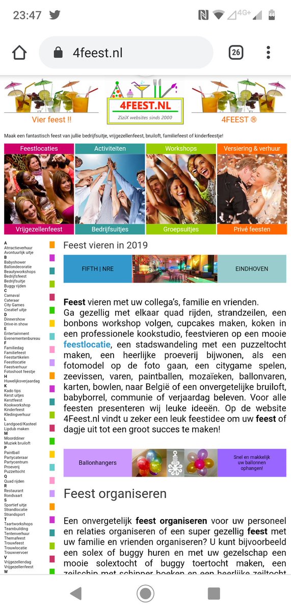 Feest vieren? Feest organiseren? 4feest.nl #feest #event #uitje #feesten #event #uitjes #bedrijfsuitje #bedrijfsfeest #bedrijfsuitjes #feestlocatie #eventlocatie #feestlocaties #eventlocaties #jubilea
#jubileumfeest #party #dinnershow #kinderfeest #feestje #uitgaan