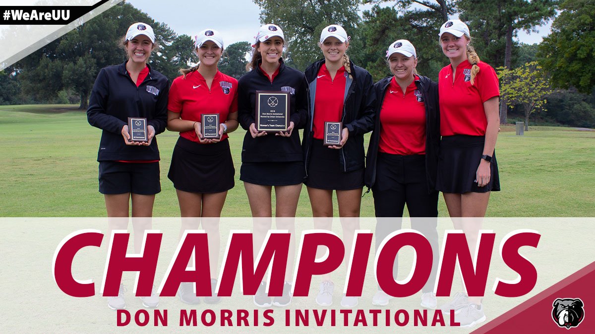 UUAthletics's tweet photo. 🚨CHAMPIONS🚨
Women's golf takes first place at the Don Morris Invitational! Taylor, Robertson, Sain, &amp; Burnett place in the Top 10! 🏌️‍♀️🔥💯💪🐶🐾😎 #WeAreUU https://t.co/eijmlZrNnX