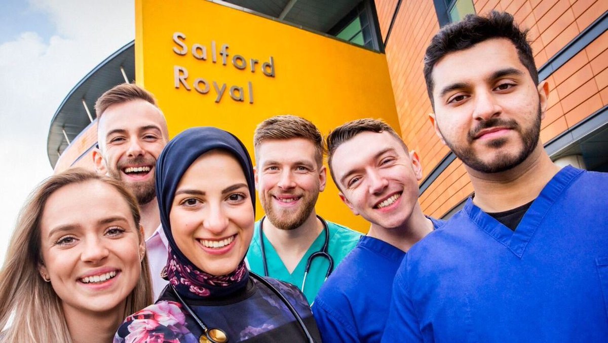 NCAlliance_NHS's tweet photo. @bbcthree @BBCOne Really proud that our @SalfordRoyalNHS has been involved in this series of #BBCJuniordoctors following six of our junior doctors in training. Great to follow their experiences, giving a real insight into the life of a doctor. Don’t miss tonight’s final episode @BBCone at 10.35pm. https://t.co/U9pGSo5qZF