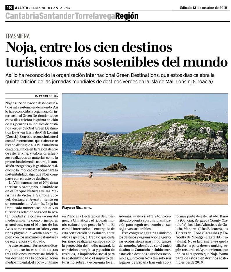 prcnoja's tweet photo. ✅Noja entre los cien destinos turísticos más sostenibles del mundo 🌍 #Noja #Cantabria #turismo #MedioAmbiente https://t.co/naoc8MPvsD