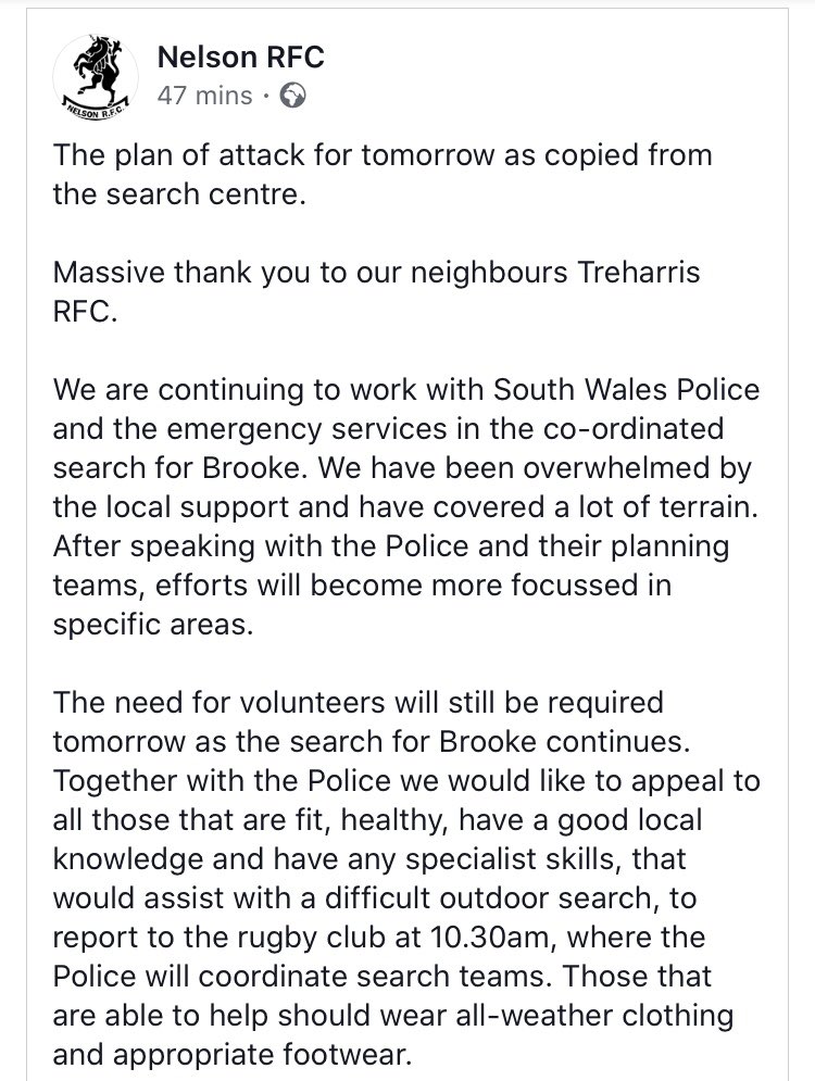 Coombs_A's tweet image. Can you help search for Brooke tomorrow? Details attached.
#BringBrookeHome