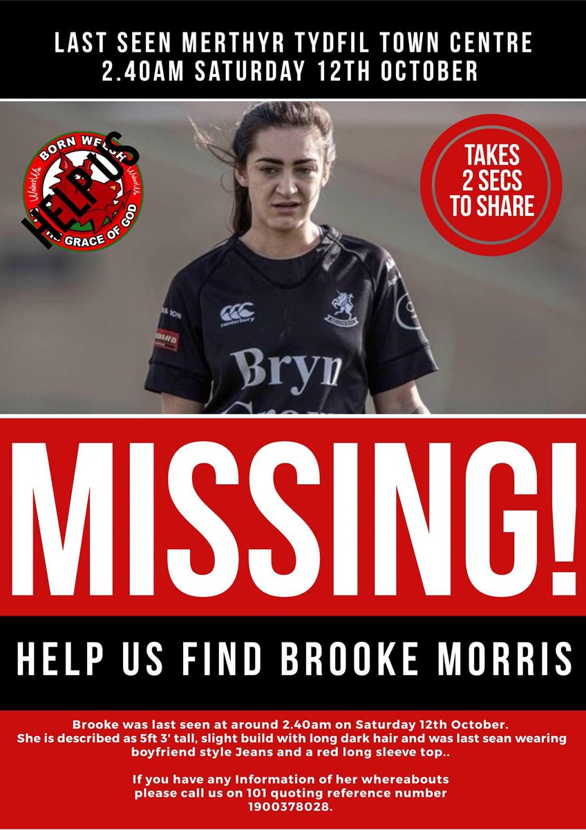 Coombs_A's tweet image. Can you help search for Brooke tomorrow? Details attached.
#BringBrookeHome