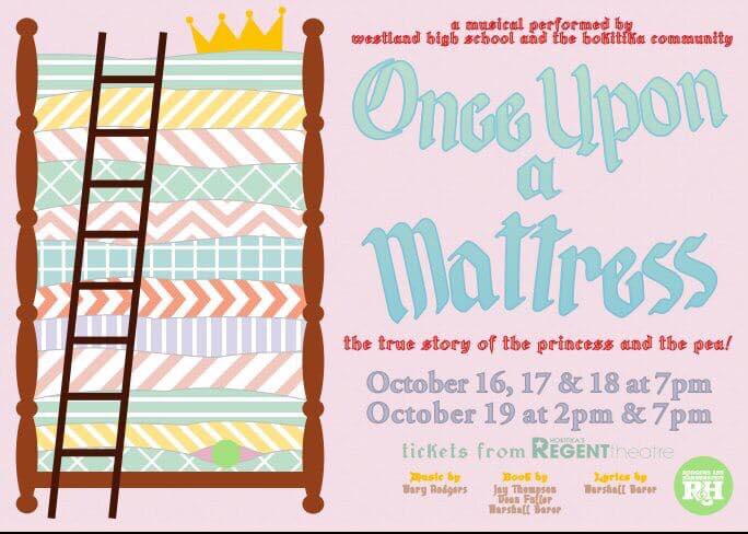 The premiere of Once Upon a Mattress starts tonight! Come to the Regent Theatre tonight at 7pm and enjoy the show!