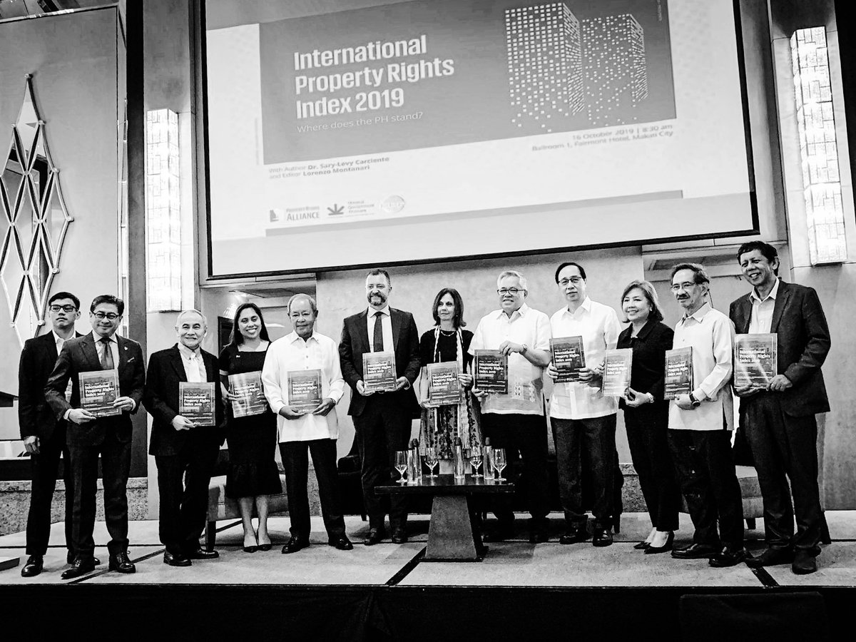 TradeLawyersPH's tweet photo. Congratulations to @PRAlliance for the launch of the International Property Rights Index Report for 2019 with @DtiPhilippines Secretary Ramon Lopez, @RPeconfreedom and Minimal Government Thinkers.
#IPR2019
#PropertyRights
#IPRights https://t.co/sZcZ1F62U1