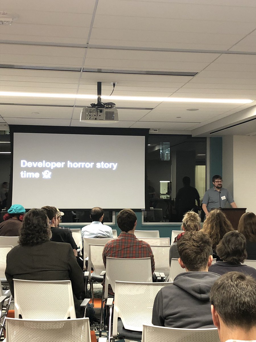 mplsjrdevs's tweet image. During our event check-in, we gave audience members a prompt to answer that would be read between speakers. It reads, “Tell is about the last time you broke some code/repo?”
Over the next few days, we’ll be sharing some of our responses here!
#mntech #TCSW19 #mplsjrdevs